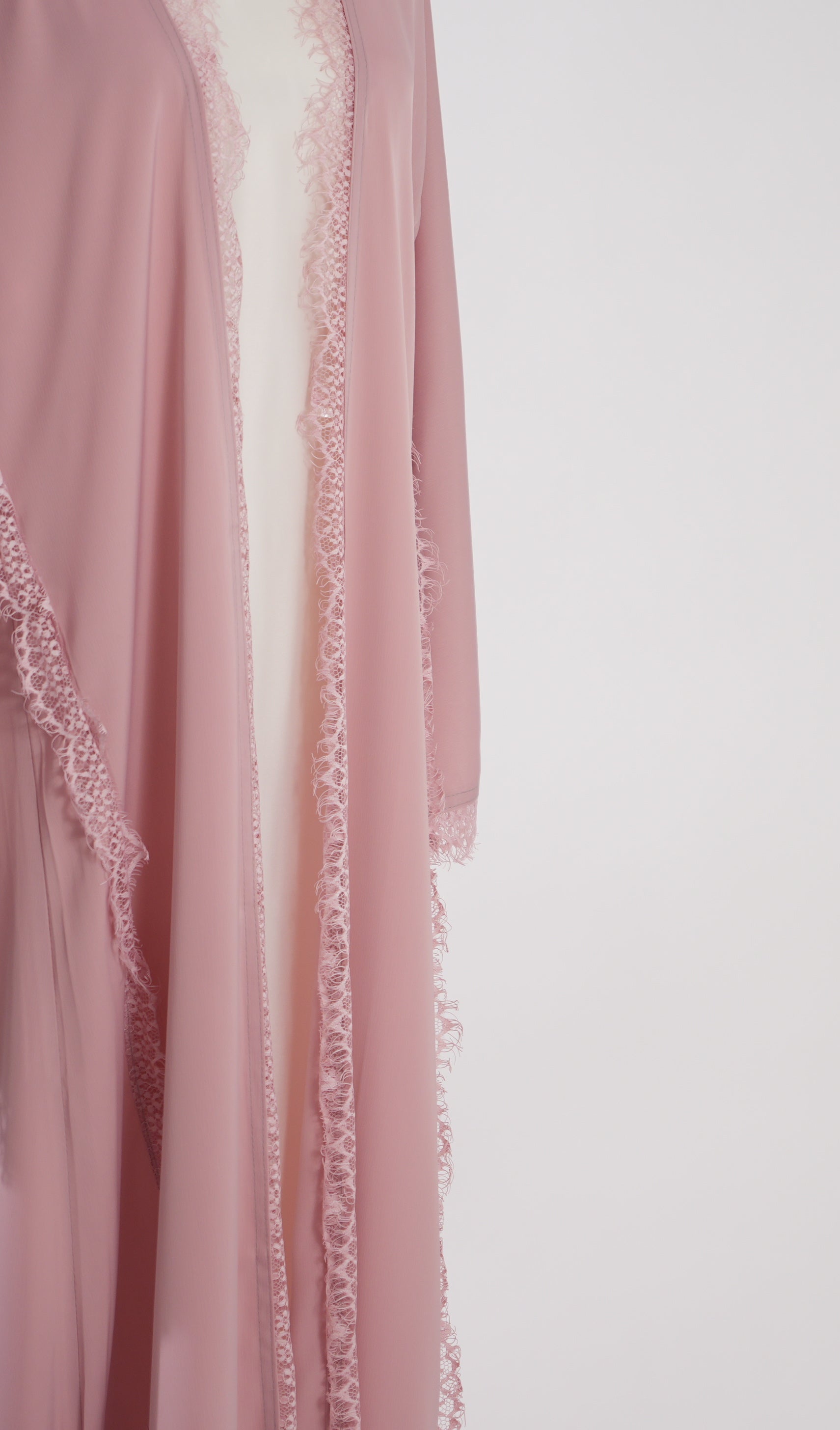 Rose Petal Lace Abaya Set