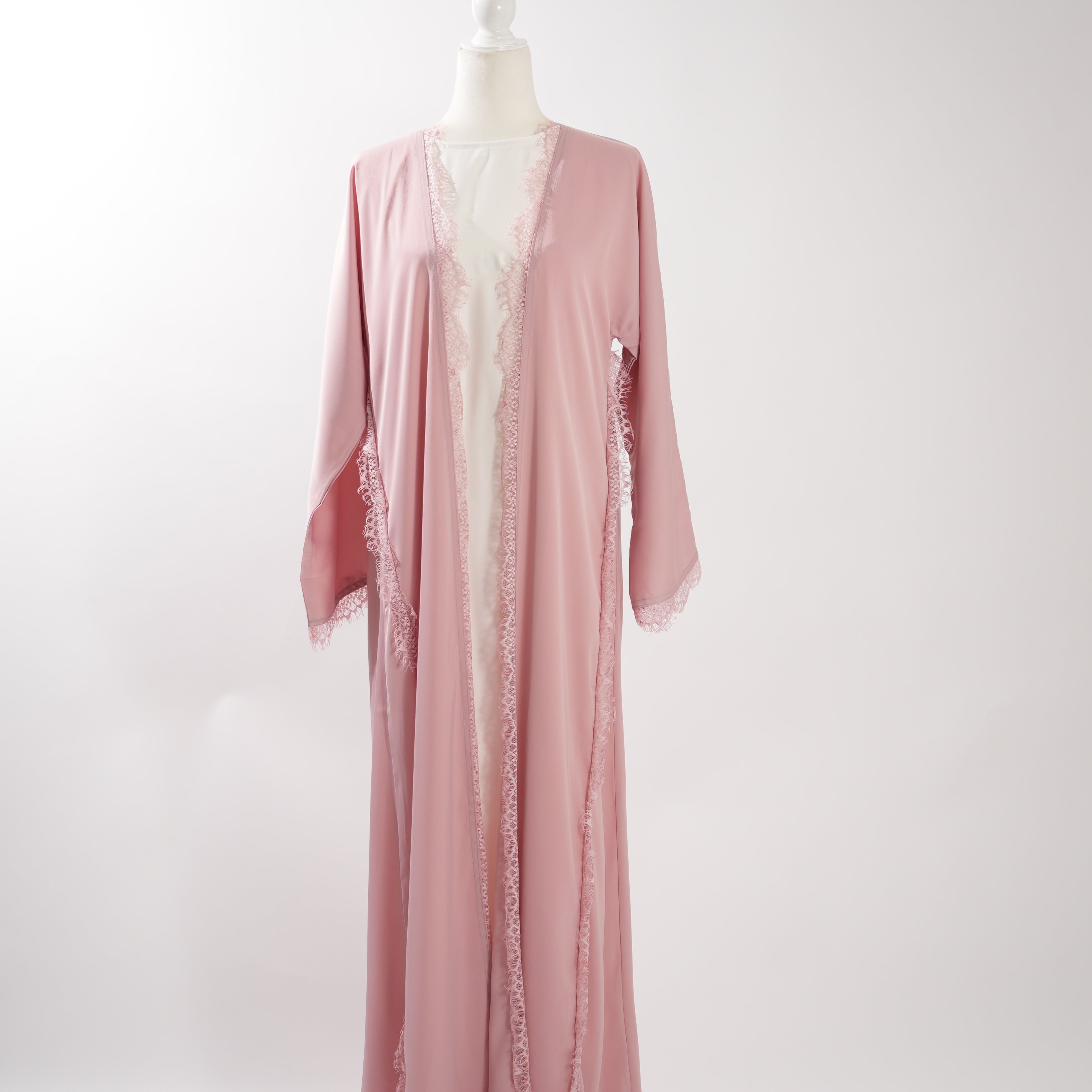 Rose Petal Lace Abaya Set