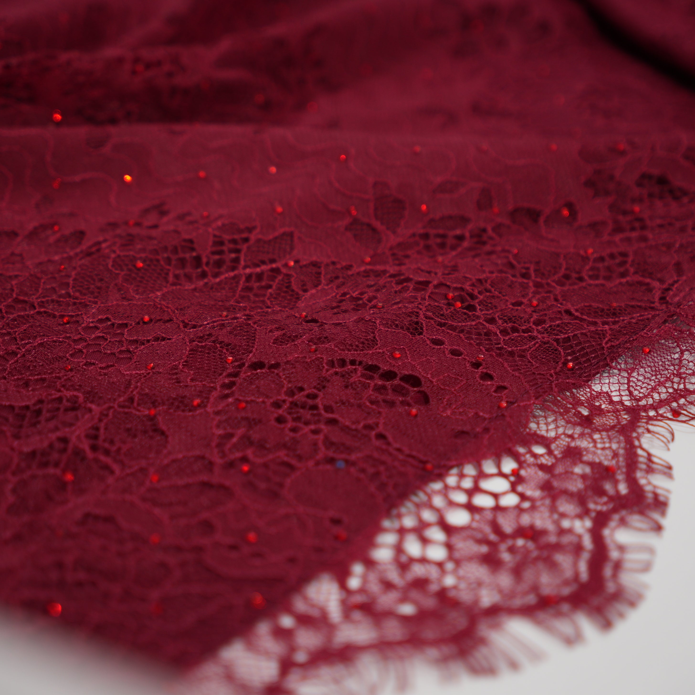 Burgundy Stoned Abaya 