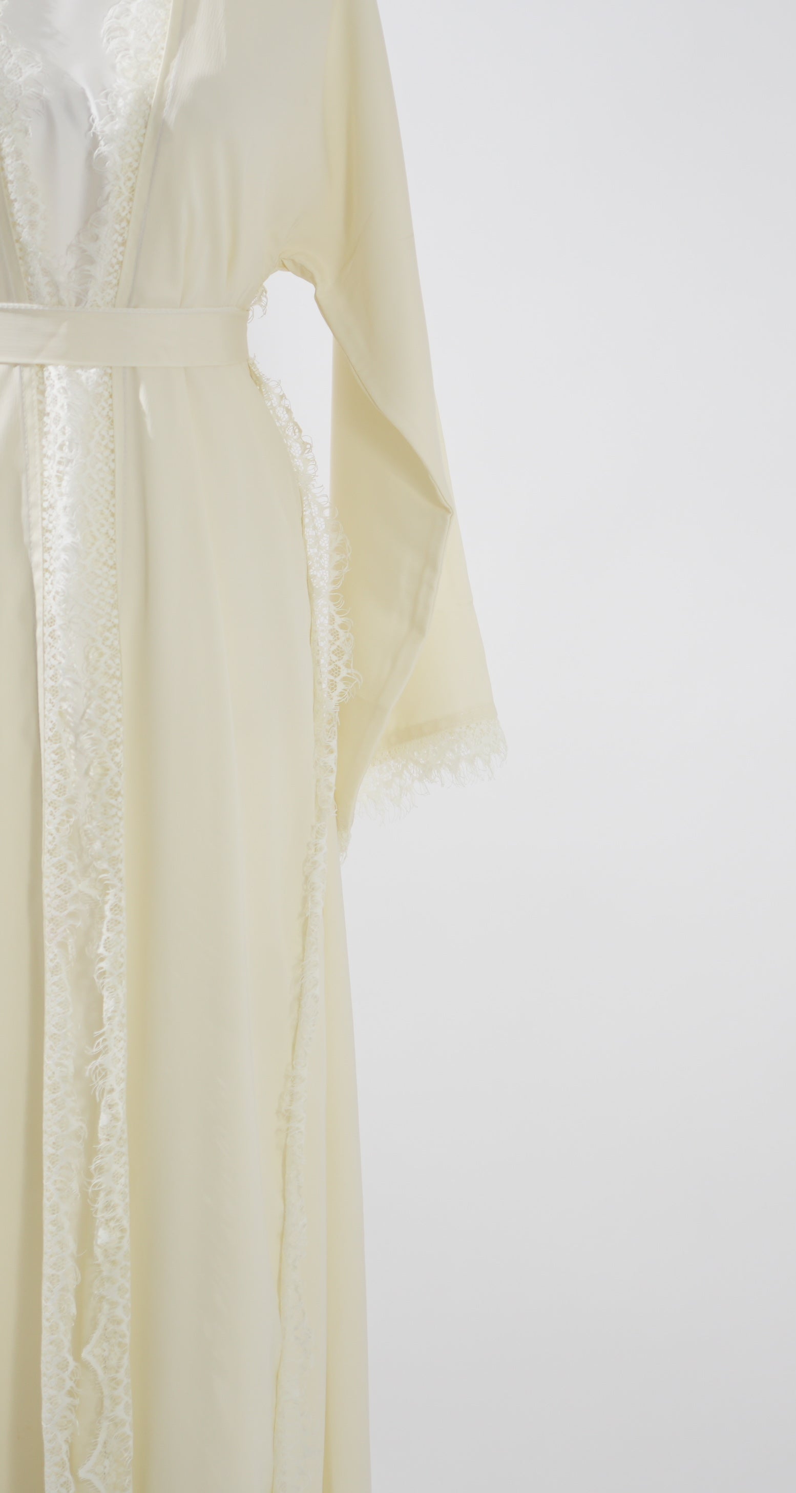 Butter Yellow Lace Abaya