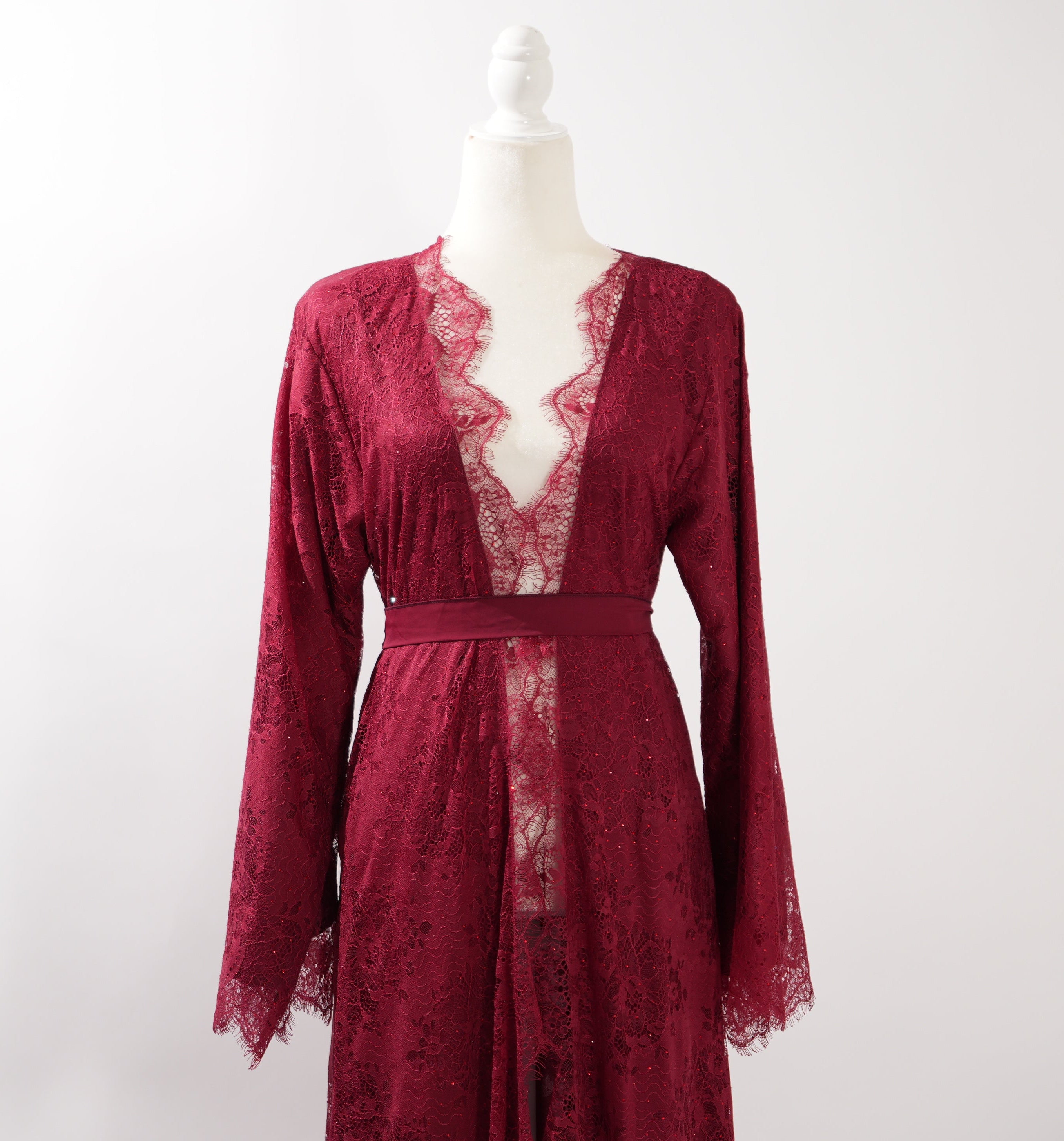 Burgundy Stoned Abaya 