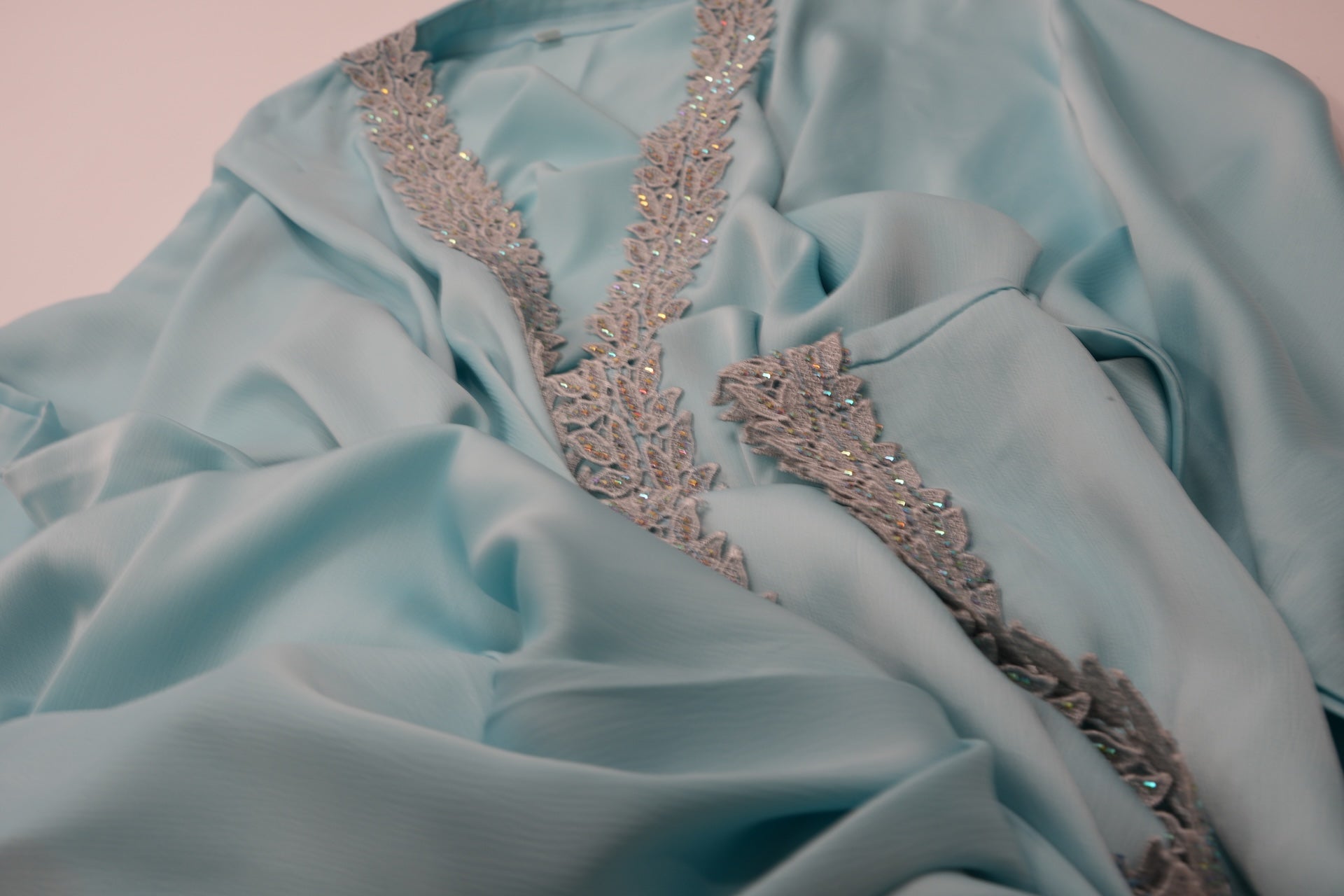Luxury Sky Blue  Abaya
